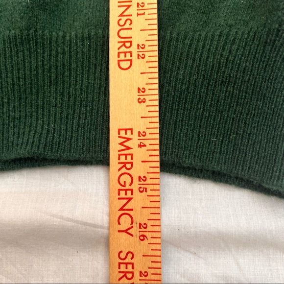 RARE VINTAGE 80s Nordstrom Dark Green 100% Wool Knitted Sweater L/S Men's Sz S - Picture 7 of 11